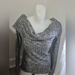 Gray Cowl Neck Women's Sweater